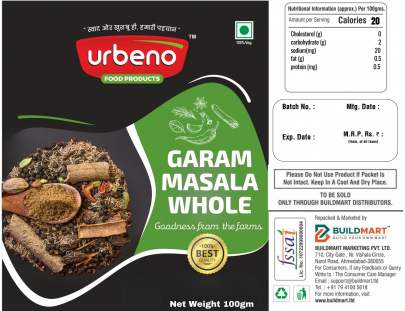 Urbeno Garam Masala Whole 100gm 0