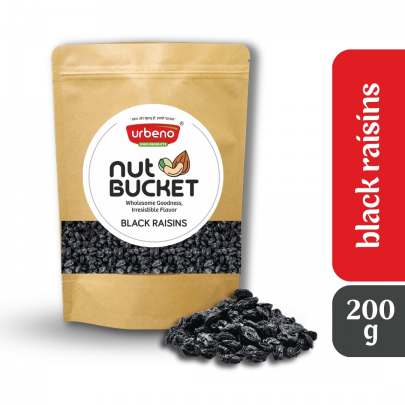 Urbeno Nut Bucket Black Raisins (200gm) Dry Fruits