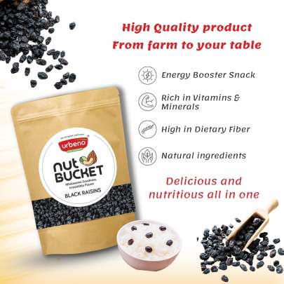 Urbeno Nut Bucket Black Raisins (200gm) Dry Fruits