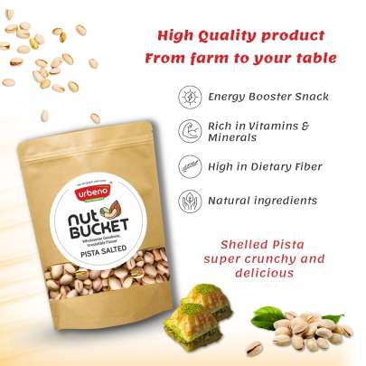 Urbeno Nut Bucket Pista Salted (200gm) Dry Fruits